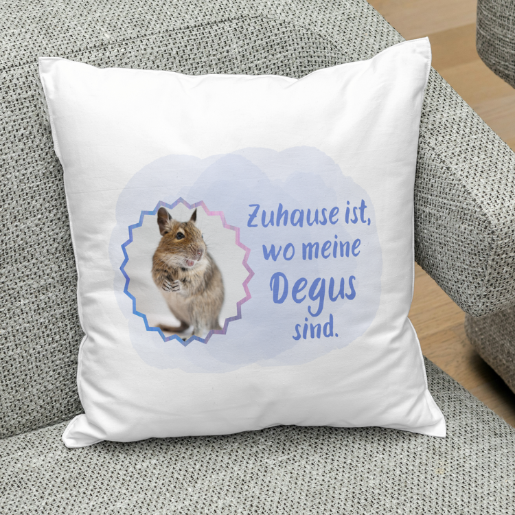 Kissen Zuhause ist, wo meine Degus sind mit oder ohne Füllung