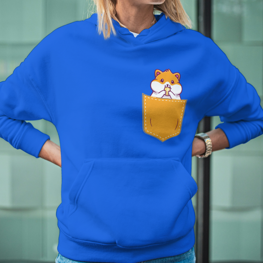 Hoodie Hamster in der Tasche