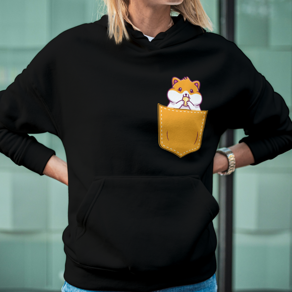 Hoodie Hamster in der Tasche