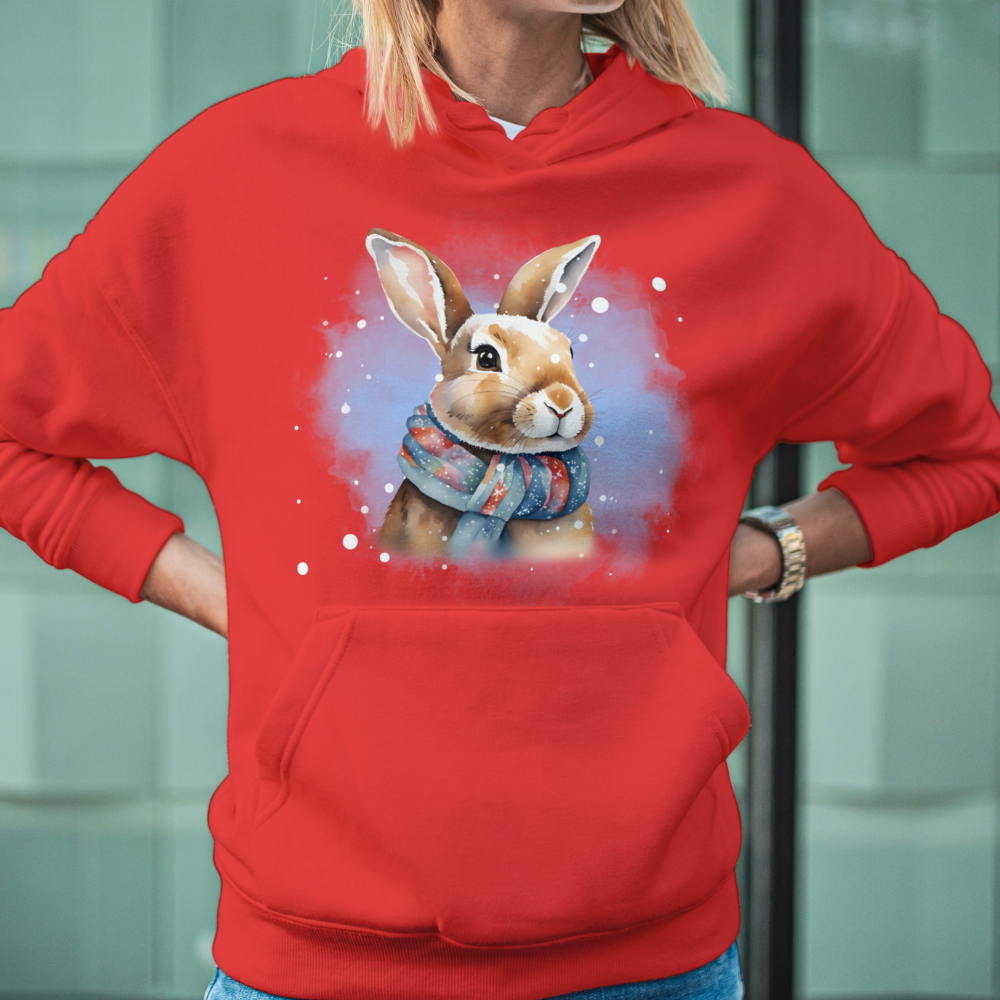 Hoodie Kaninchen mit Schal