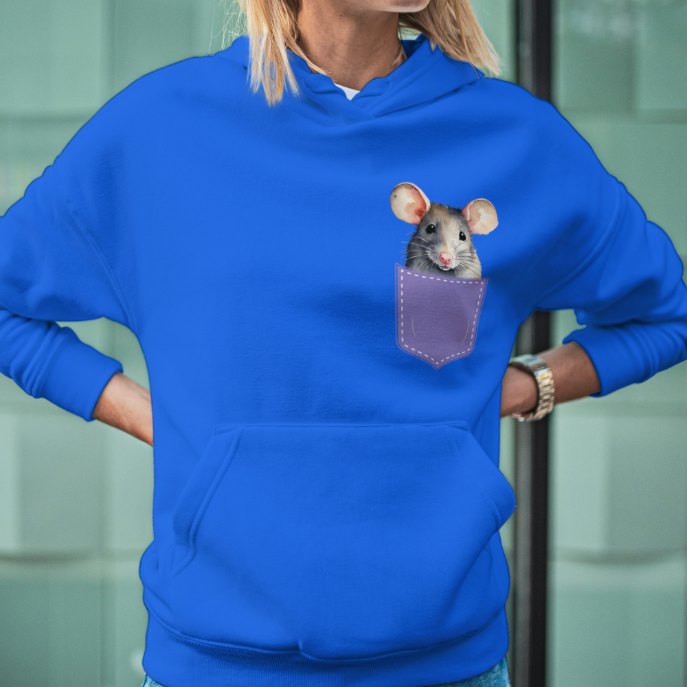 Hoodie Ratten in der Tasche