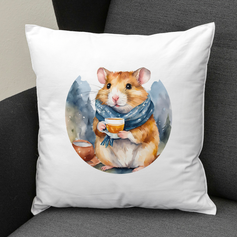 Kissen Hamster Wintertee