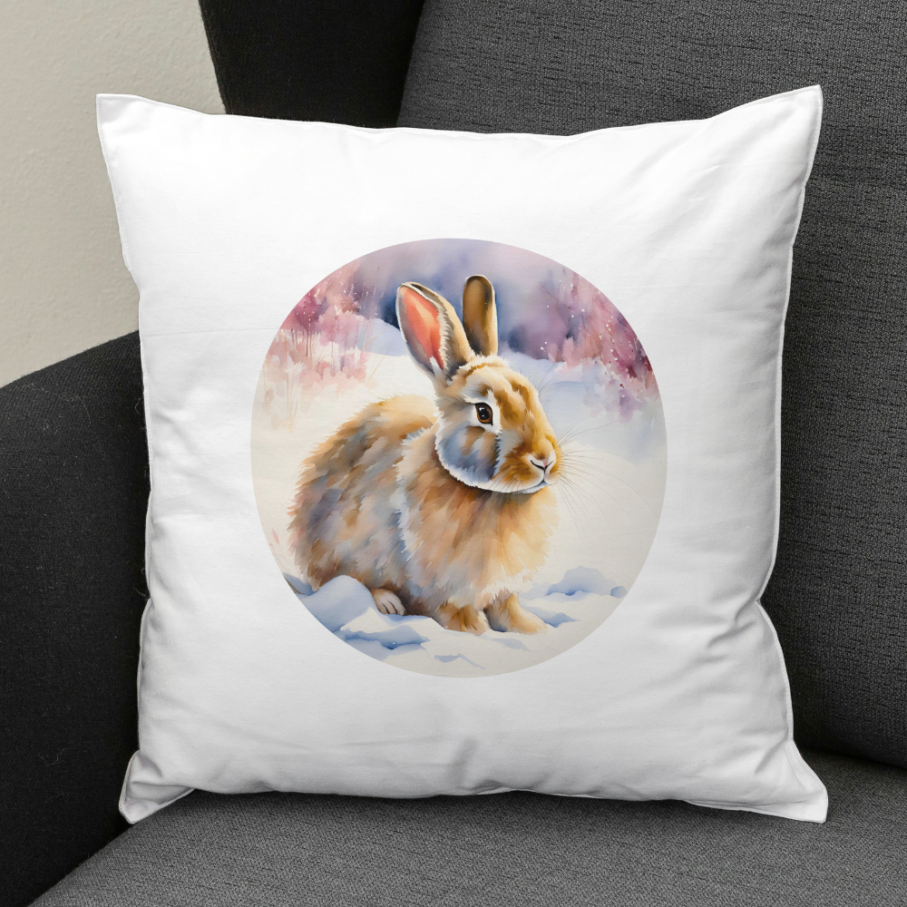 Kissen Kaninchen Winterlandschaft