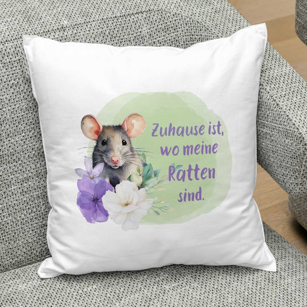 Kissen Zuhause ist, wo meine Ratten sind