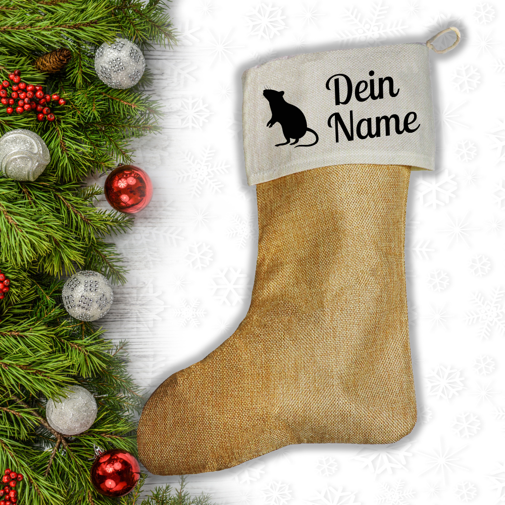 Nikolaussocken Ratte mit Namen
