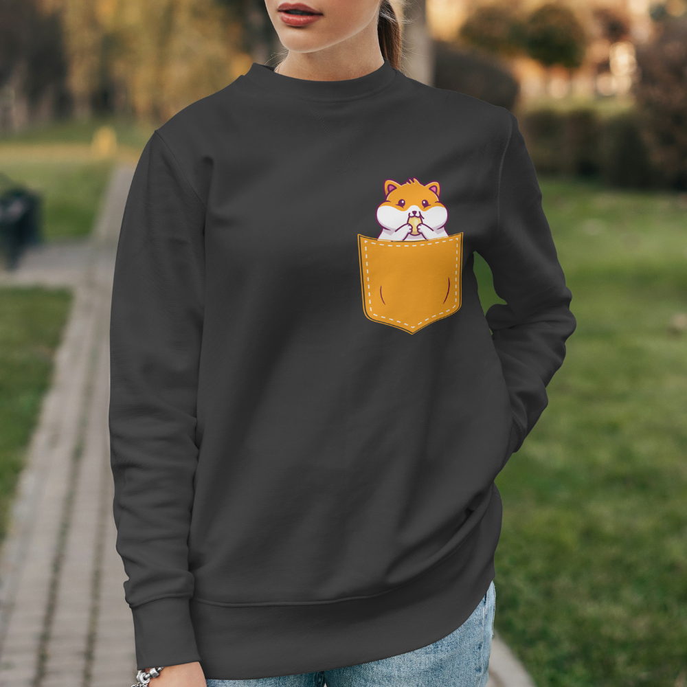 Sweatshirt Hamster in der Tasche