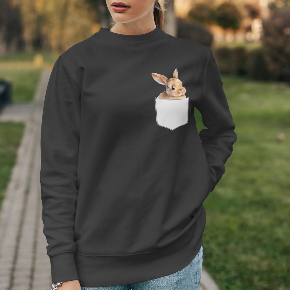 Sweatshirt Kaninchen in der Tasche