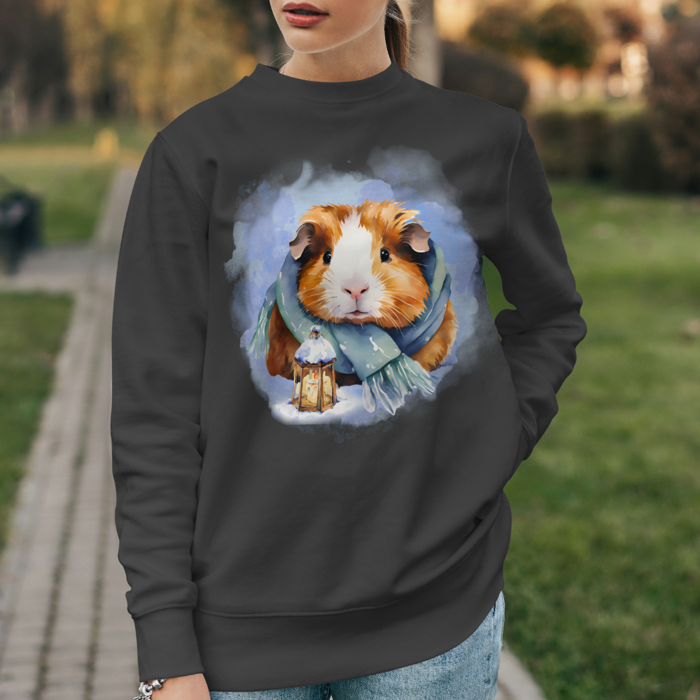 Sweatshirt Meerschweinchen Winter mit Schal