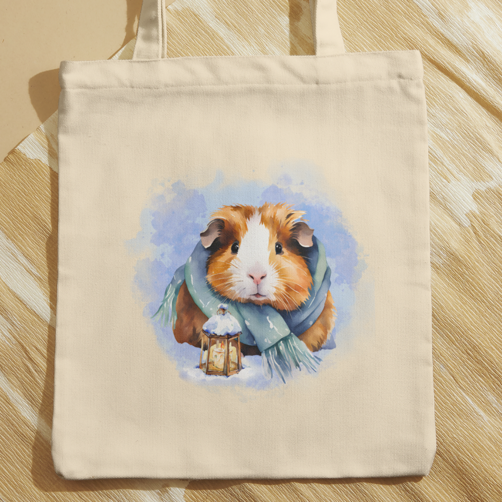 Tasche Meerschweinchen Winter mit Schal