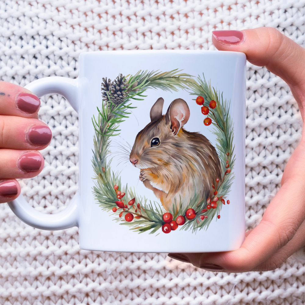 Tasse Degu Winterkranz