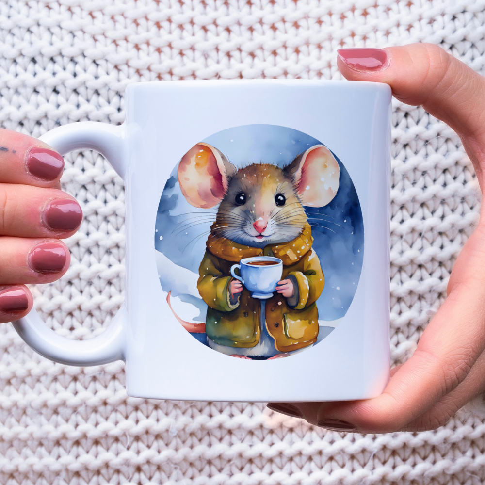 Tasse Maus Winter