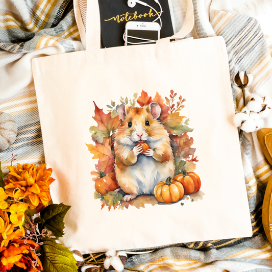 Hamster-Tasche Herbst Edition in weiß oder natur Motiv 2