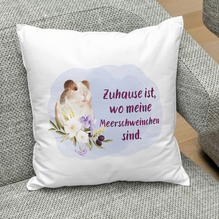 Kissen Zuhause ist, wo meine Meerschweinchen sind mit oder ohne Füllung