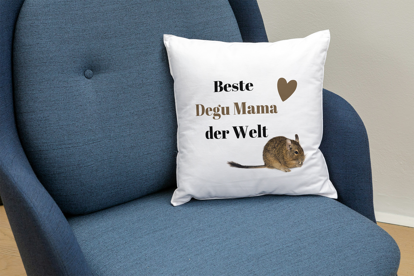 Kissen Beste Degu Mama der Welt mit oder ohne Füllung