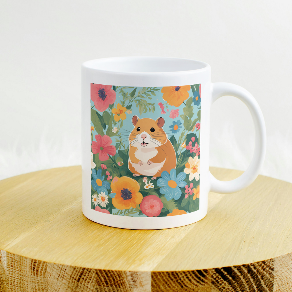 Frühlingskollektion Hamster Tasse floral