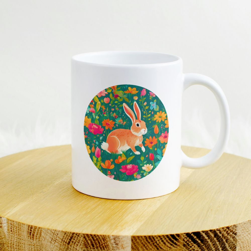 Frühlingskollektion Kaninchen Tasse bunt