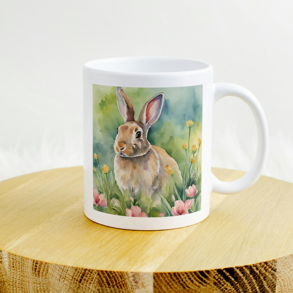 Frühlingskollektion Kaninchen Tasse aquarell