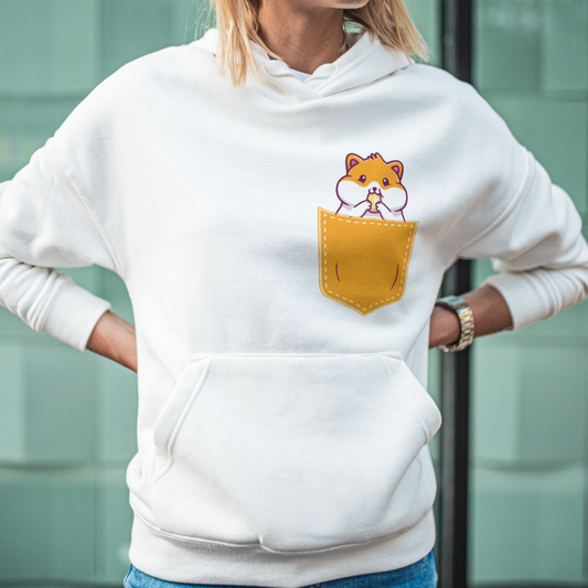 Hoodie Hamster in der Tasche