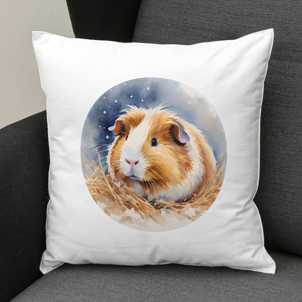 Kissen Meerschweinchen Winterlandschaft