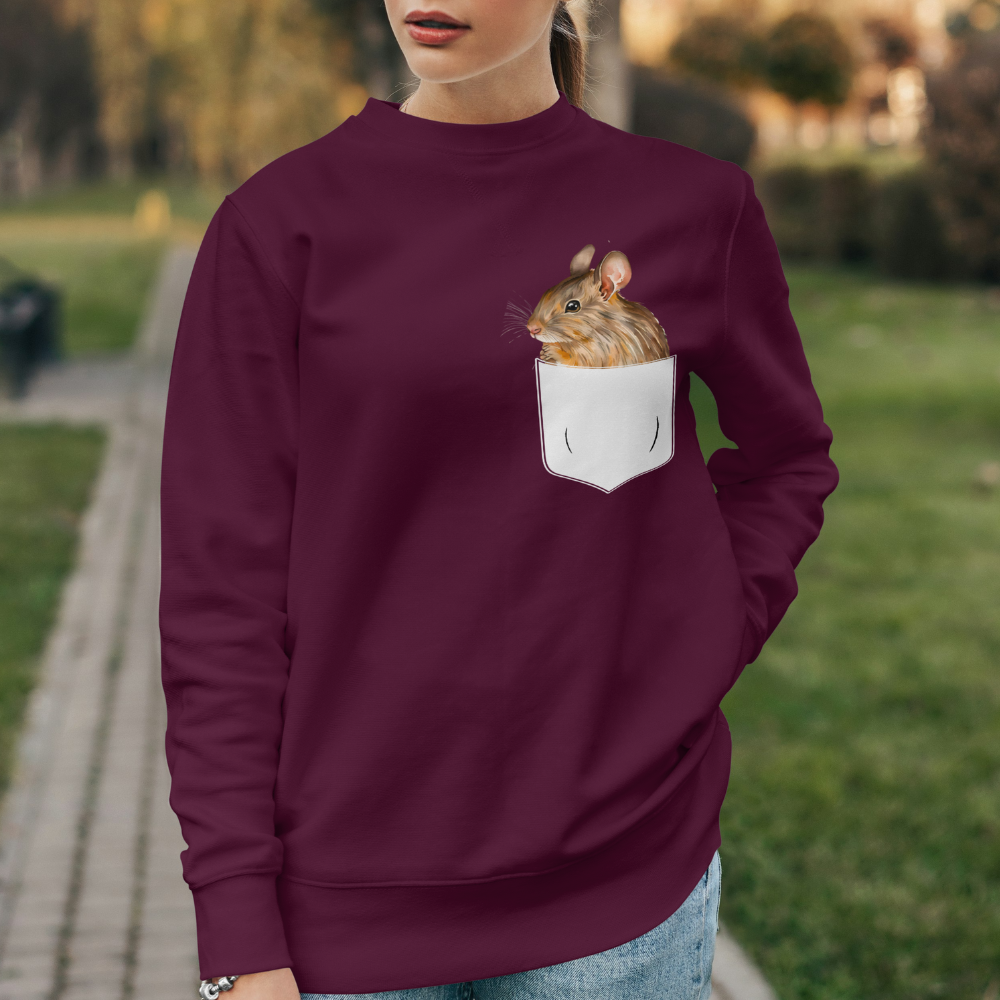 Sweatshirt Degu in der Tasche