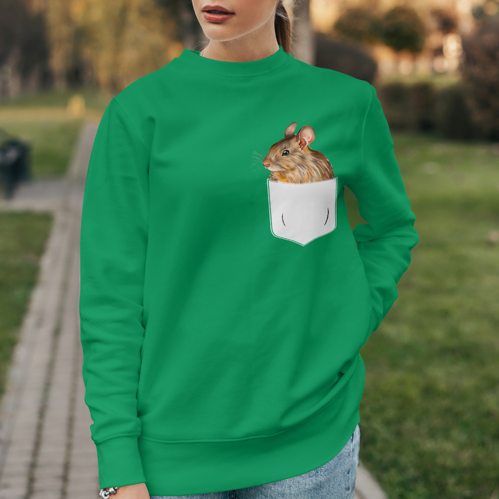 Sweatshirt Degu in der Tasche