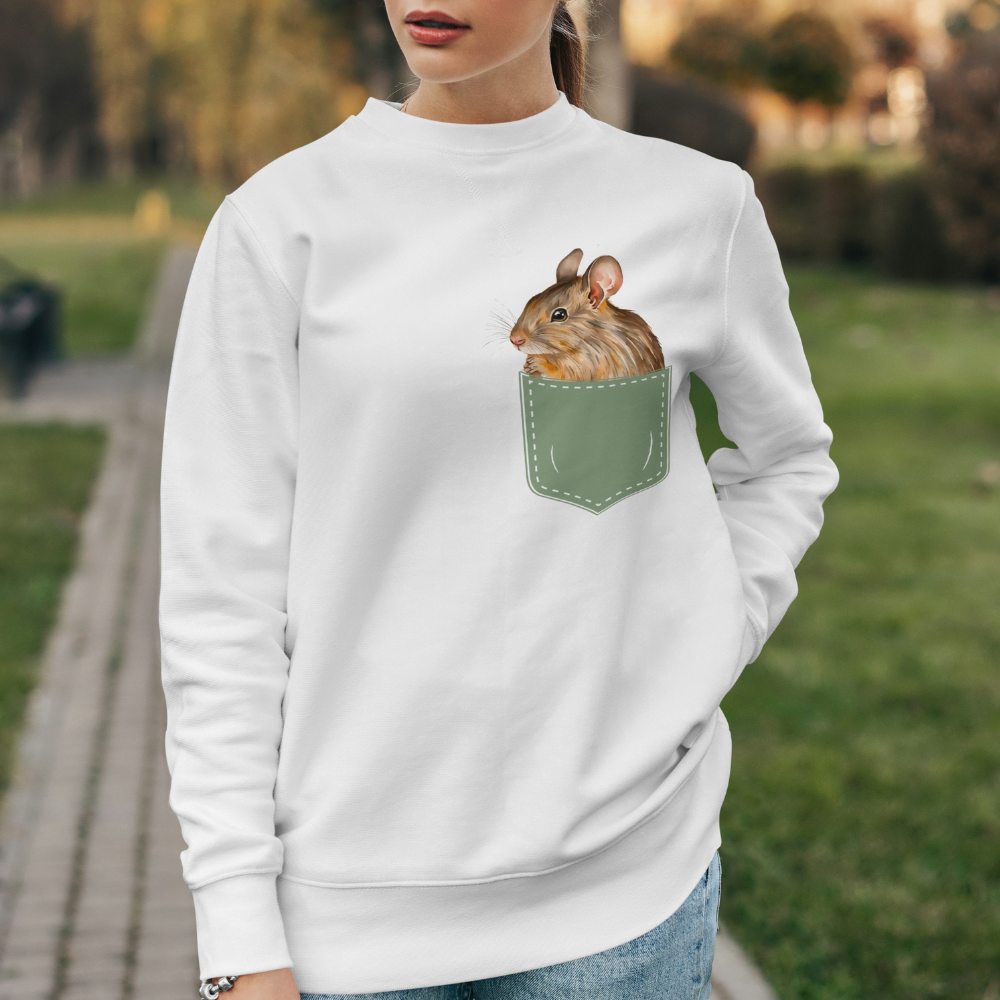 Sweatshirt Degu in der Tasche