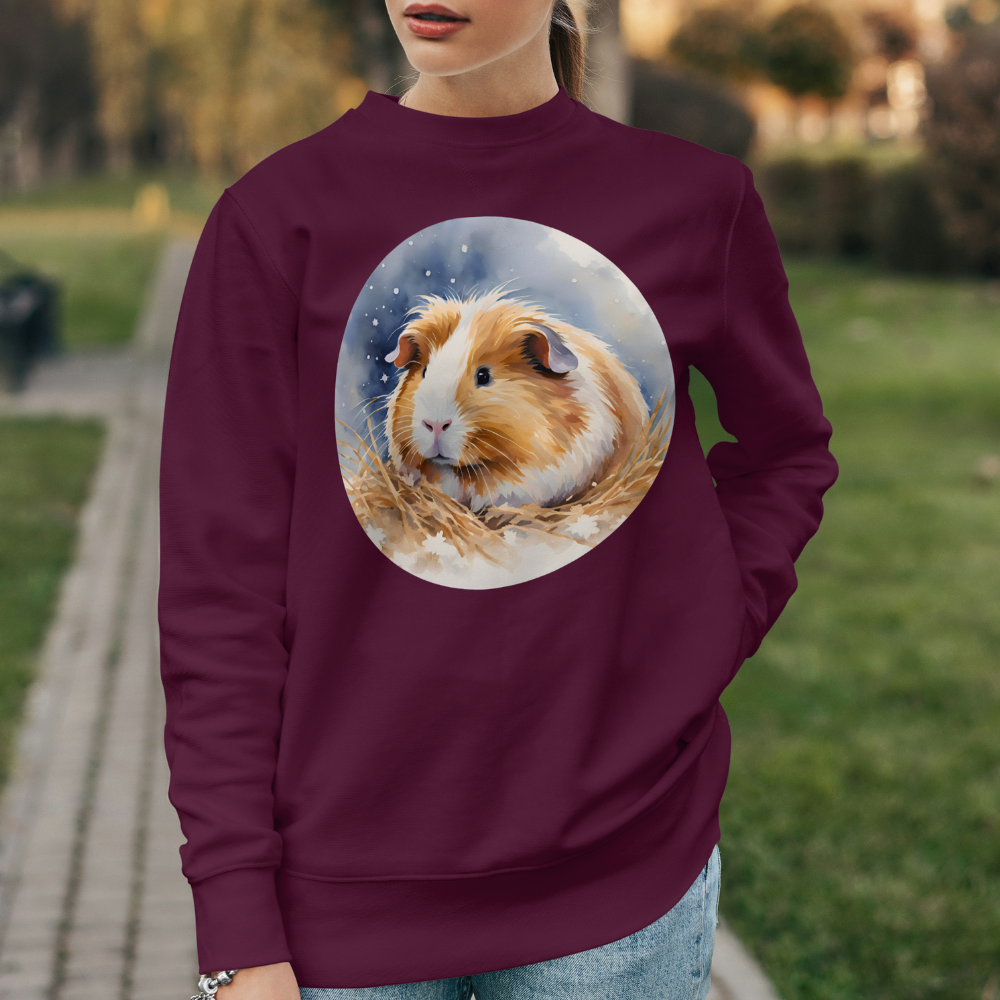 Sweatshirt Meerschweinchen Winterlandschaft