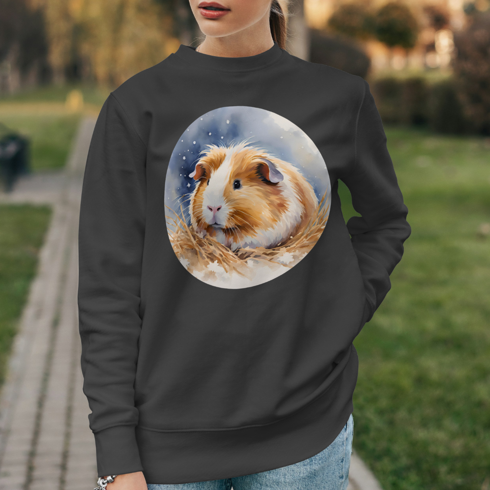 Sweatshirt Meerschweinchen Winterlandschaft