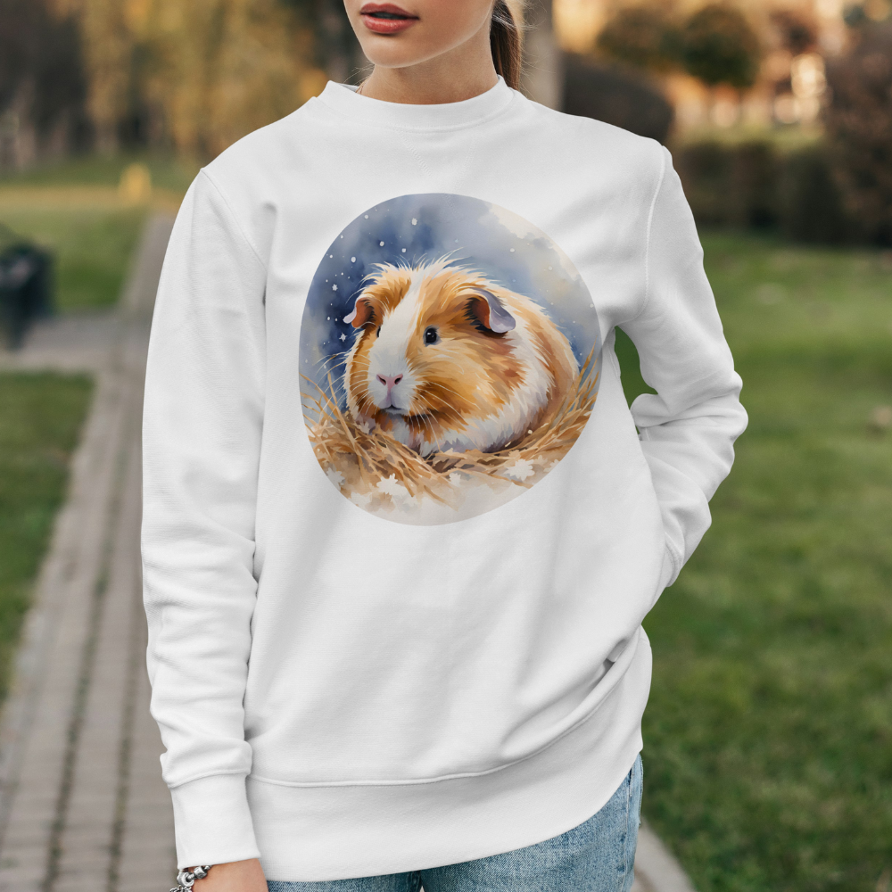 Sweatshirt Meerschweinchen Winterlandschaft