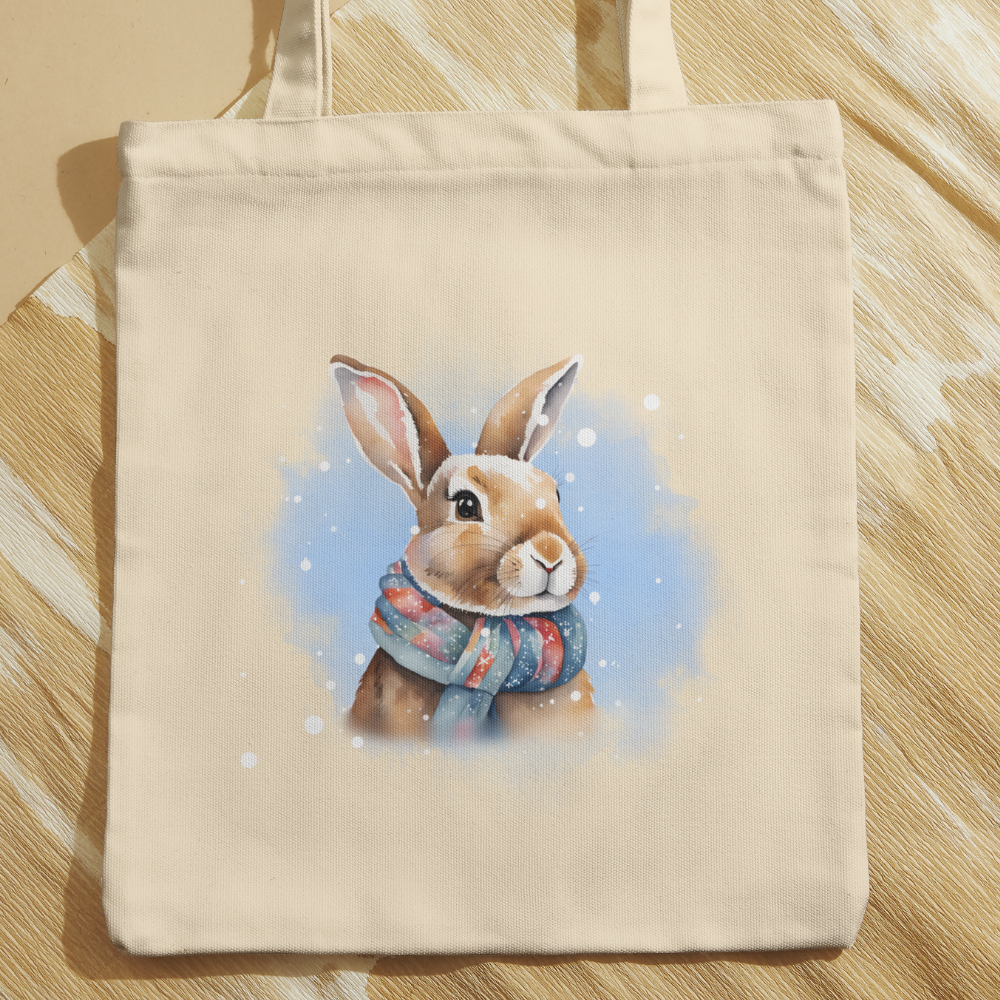 Tasche Kaninchen Winter mit Schal