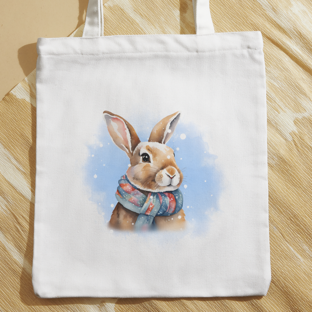 Tasche Kaninchen Winter mit Schal